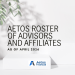 Aetos Roster of Advisors and Affiliates: Recognizing Our Top Advisors, Accredited Advisors, and Affiliates (As of April 30)